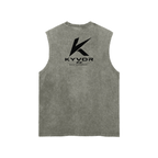 Snow Washed Frayed Hem Tank Top