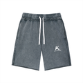 Unisex Mineral Wash Raw Edge Shorts