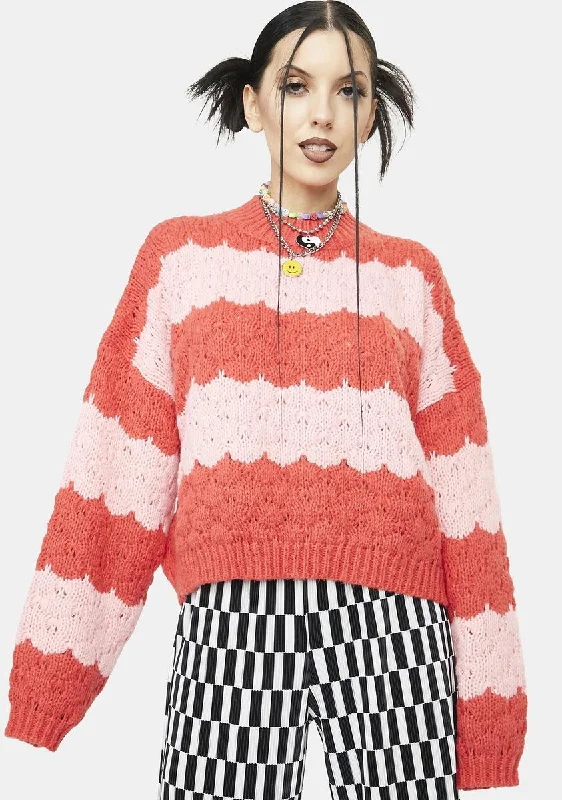 Huge Discounts This Week Flash Of Drama Striped Sweater