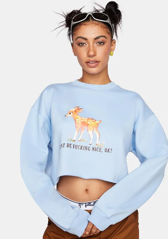 Top Deals Graphic Crop Sweater