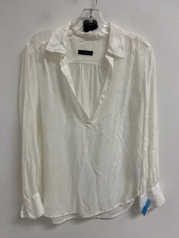 Top Long Sleeve By J. Crew In White, Size: S