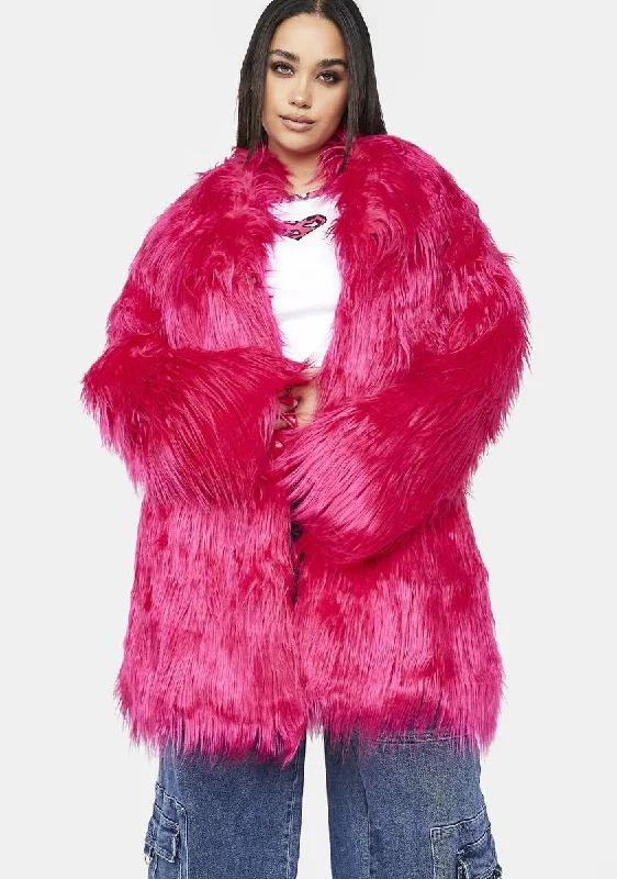 Summer Deals Plus Runaway Rebel Faux Fur Coat