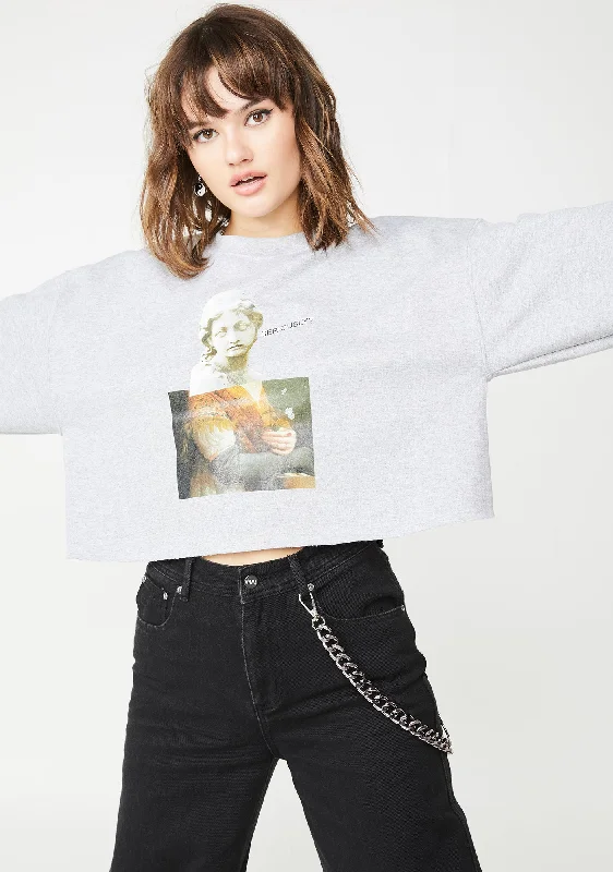 Fashion Forward Outfits Seriously Graphic Cropped Sweater