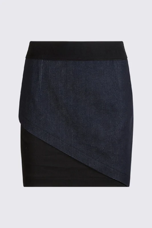 Chic Style, Always In Vogue KEREN SKIRT | MIXED RAW DENIM