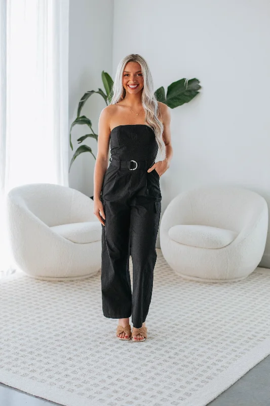 Subtle Sophistication Jesa Cargo Jumpsuit - Black