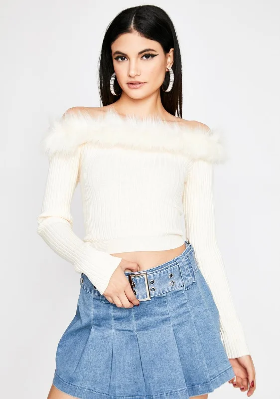 Big Savings Pure Designer Taste Faux Fur Sweater