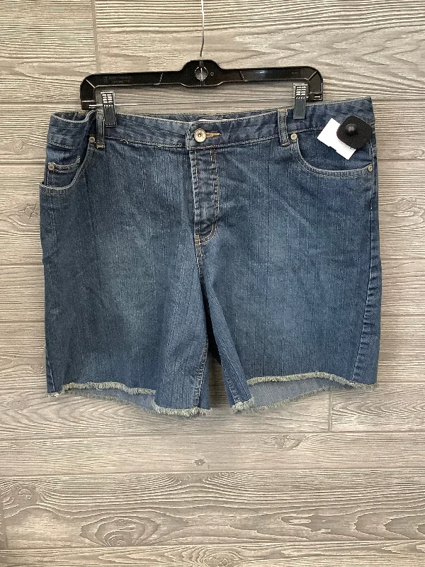 Shorts By Faded Glory In Blue Denim, Size: 18w