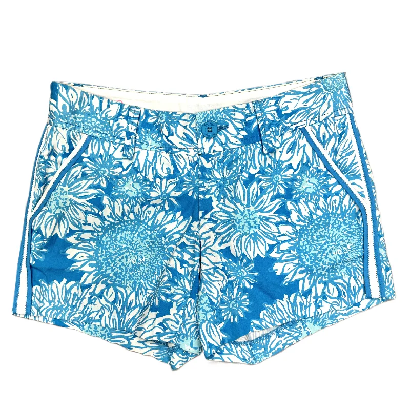 Shorts Designer By Lilly Pulitzer In Blue & White, Size: 0