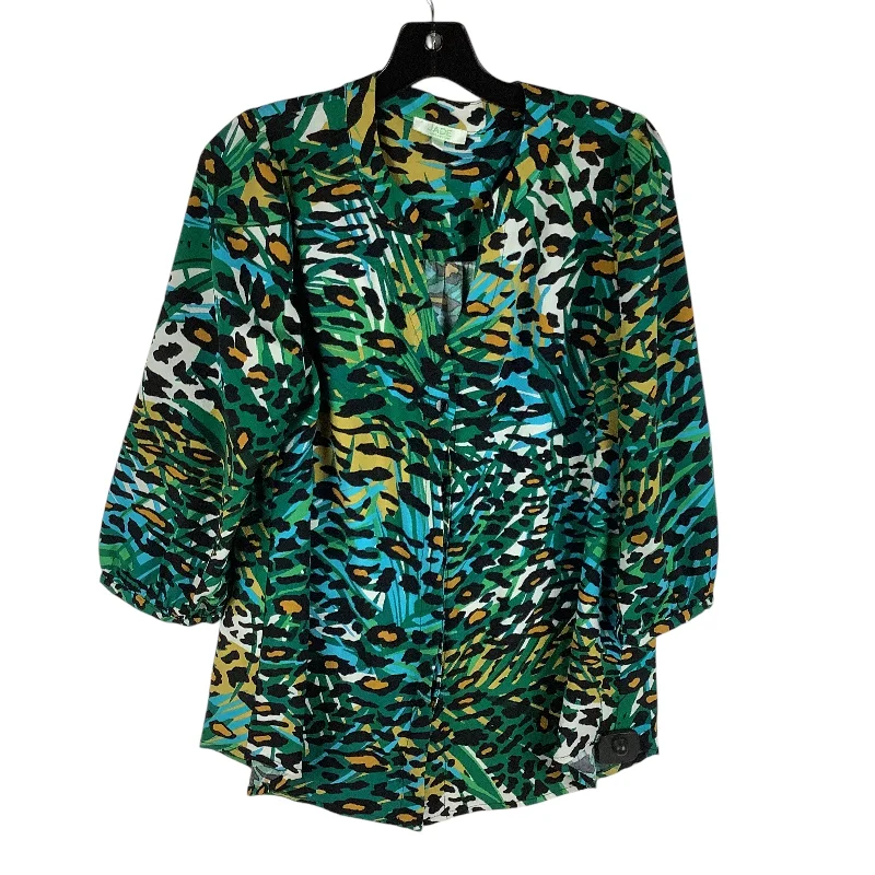 Top Long Sleeve By Jade In Multi-colored, Size: M