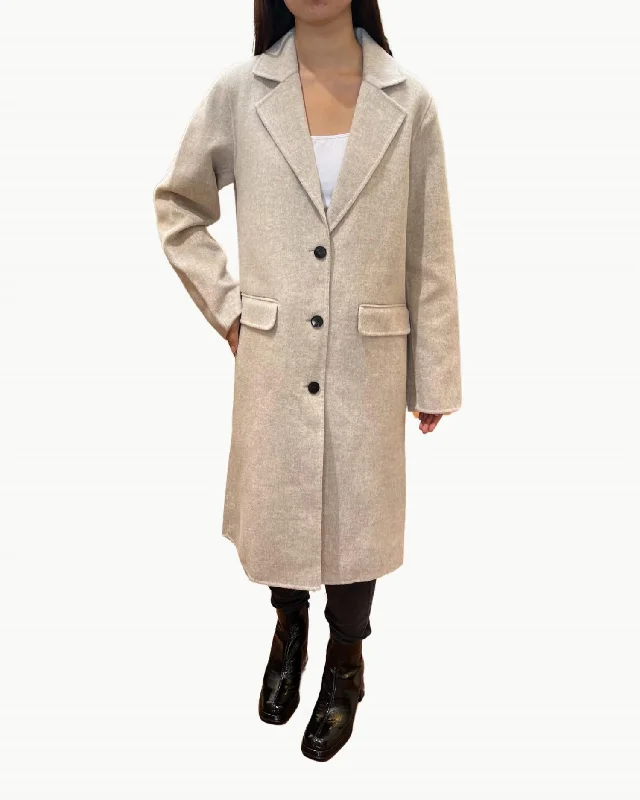 All Season Basics Discount Ville Woven Coat In Natural