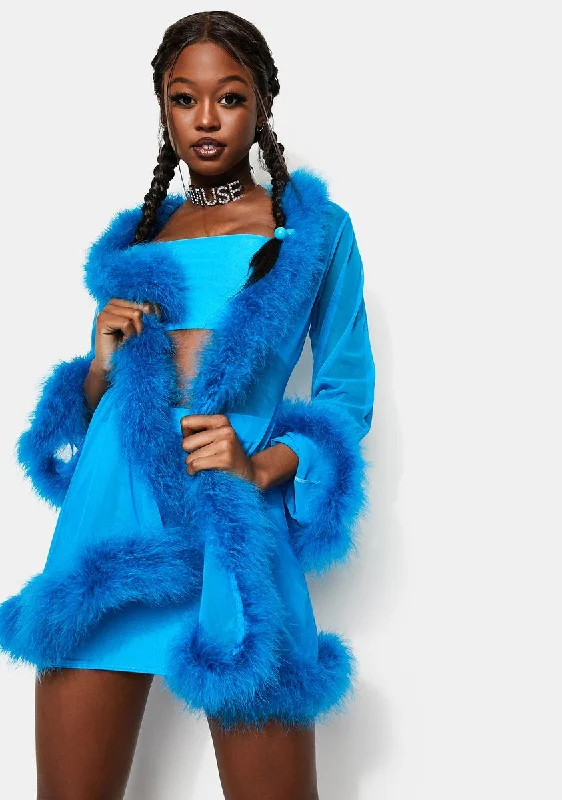 Popular Collection Icy Heaux Feather Robe