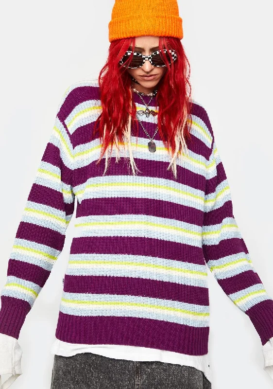 Unleash Your Fashion Eraser Striped Sweater