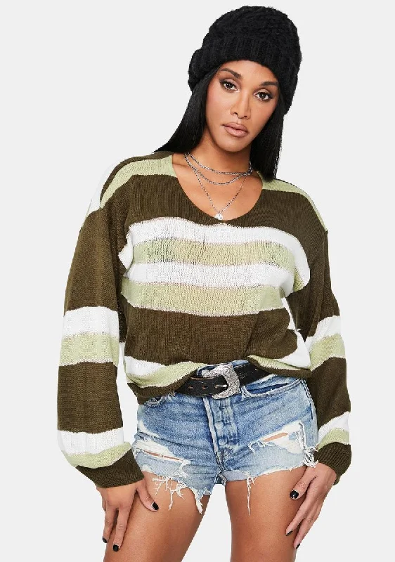 Cool Prices Deceitful Nature Striped Sweater