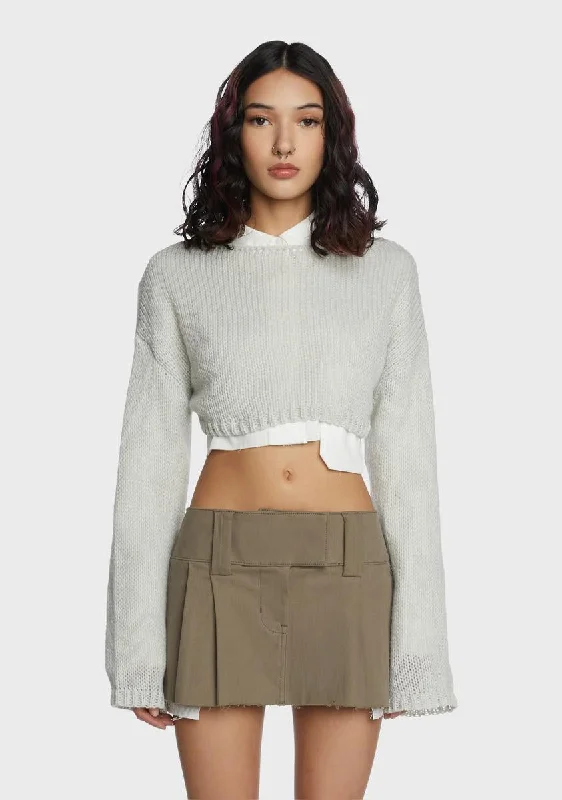 End Of Season Sale Subtle Disobedience Cropped Sweater