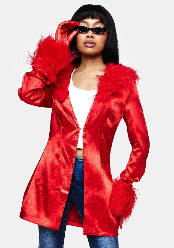 Hot Picks Red Hot Marla Jacquard Jacket