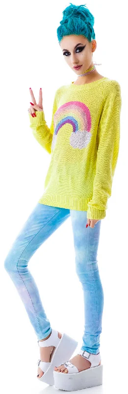 Latest Trends Island Rainbow Mini 70's Sweater