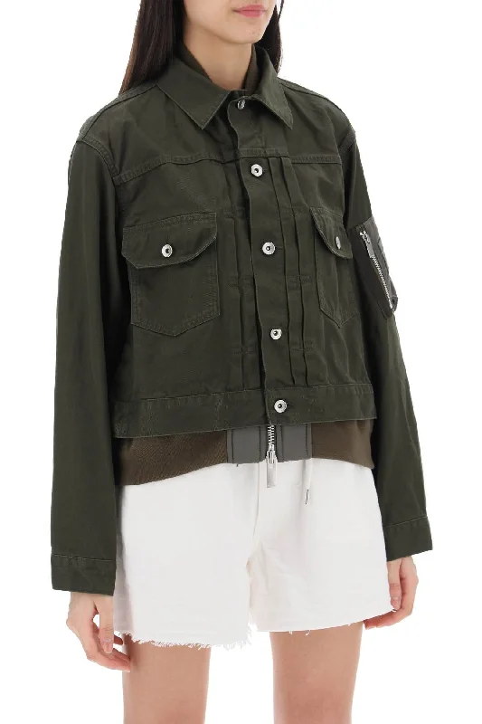 Shop Sales Sacai Layered Denim Jacket