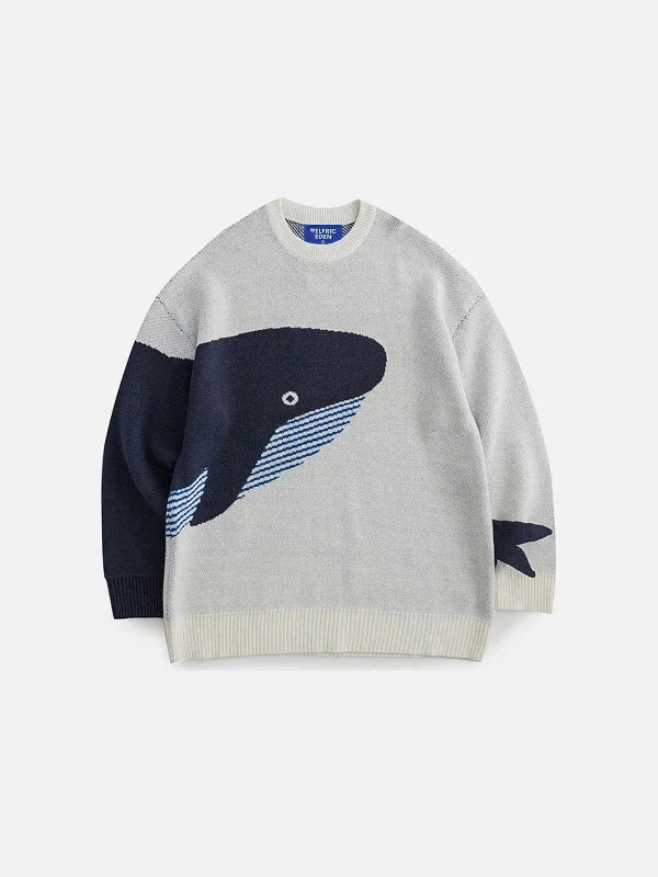 Graceful Cut Aelfric Eden "The Loneliest Whale" Knit Sweater