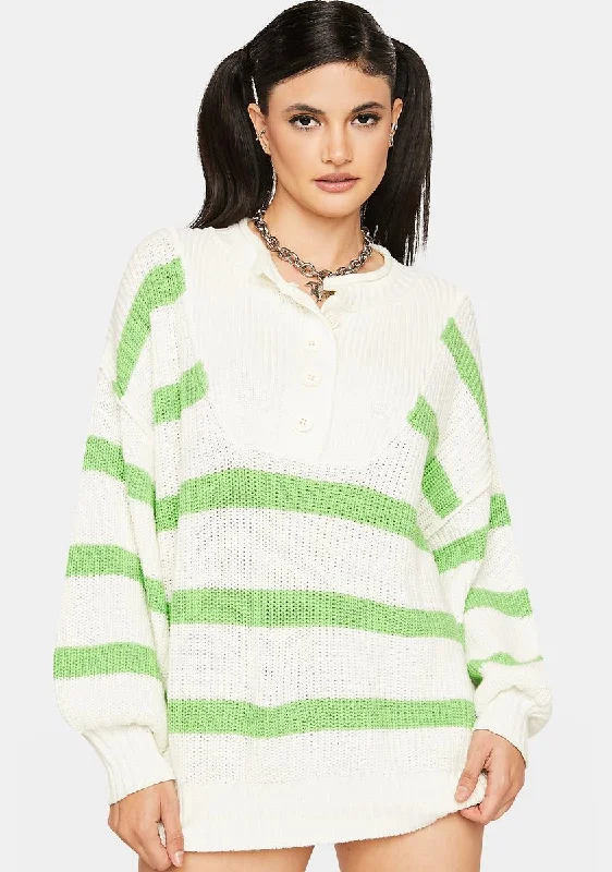 All Season Basics Discount Days Go By Striped Sweater