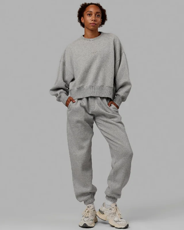 Stylish Savings MVP Oversized Sweater - Light Grey Marl