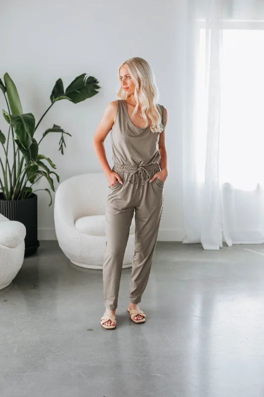 Lightweight Fabric Rixxo Jumpsuit - Mushroom