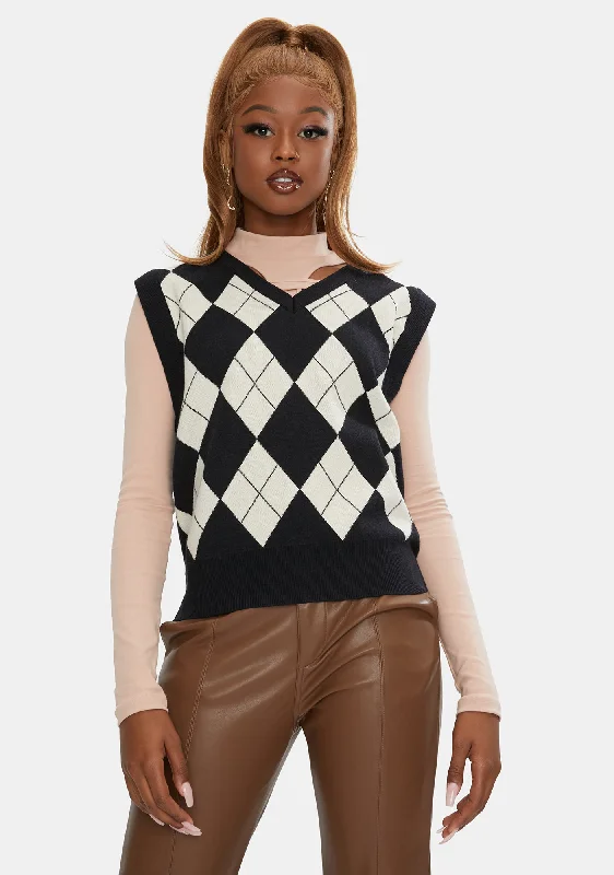 Limited Time Offers Rhombus Sweater Vest