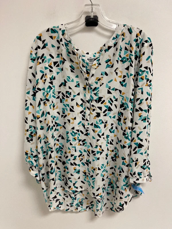 Top Long Sleeve By Jm Collections In Multi-colored, Size: Xl