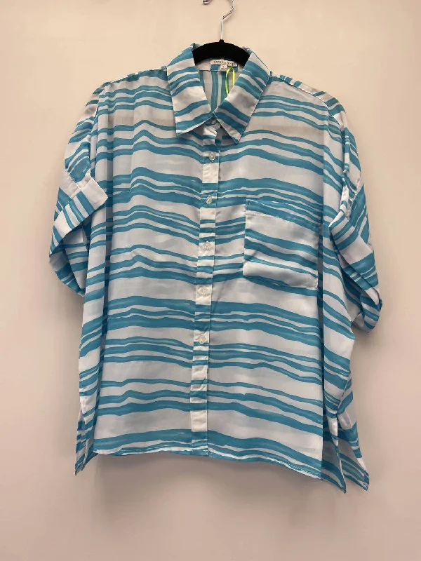 Top Deals Short Sleeve Button Down In Blue Multi