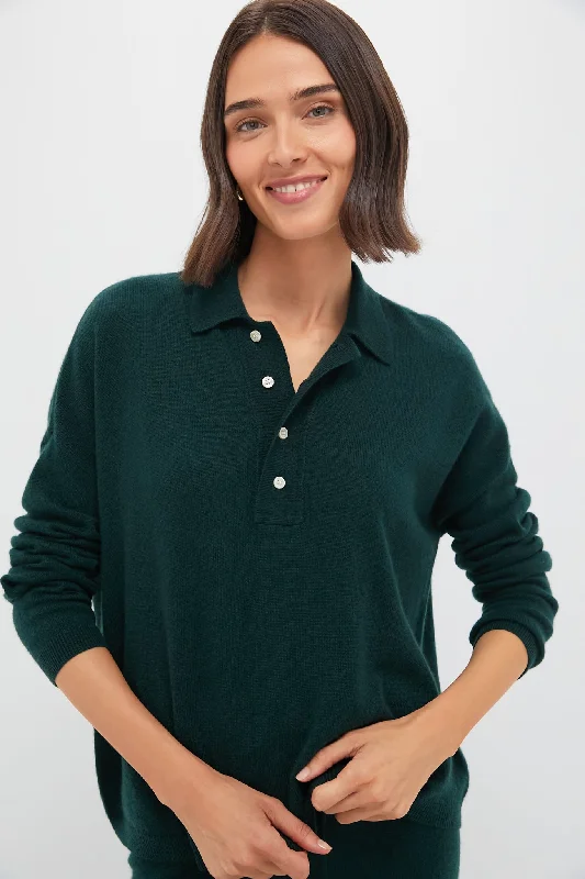 Dreamy Aesthetic Alpine The Cashmere Polo Sweater