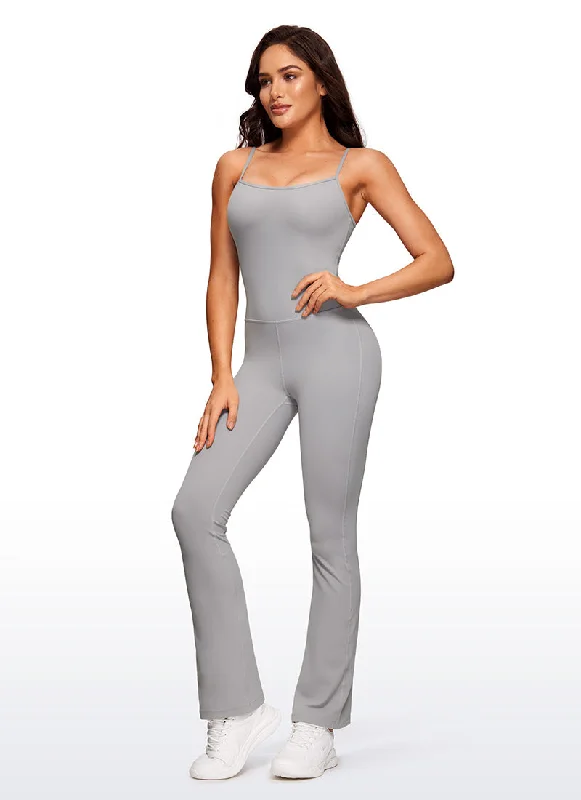 Contemporary Chic Butterluxe Flare Jumpsuits Build-in Bra Bodysuits 30''