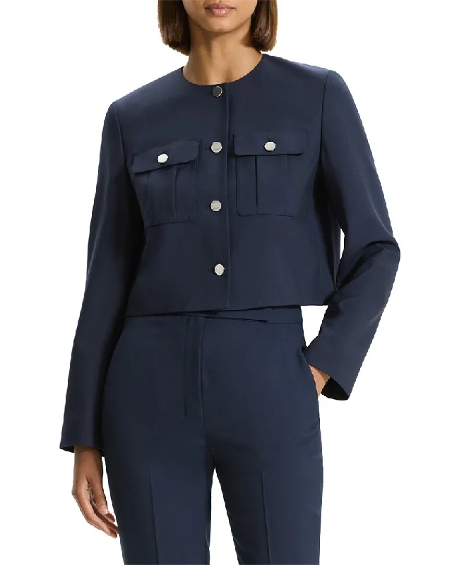 Weekend Special Theory Oxford Wool-Blend Jacket