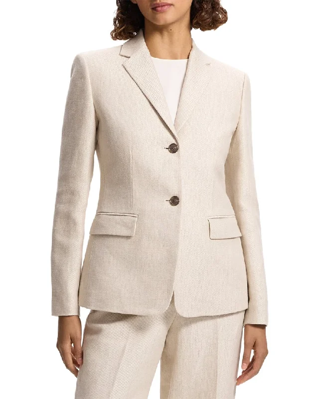 End Of Month Blowout Theory Slim Linen Blazer