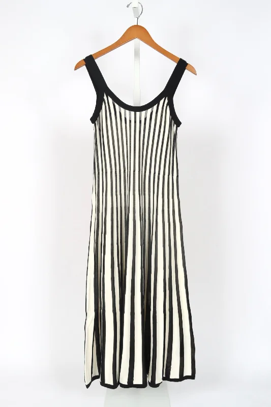 Fashion For Every Occasion Wylie Stripe Knit Tank Dress - Black/Cream