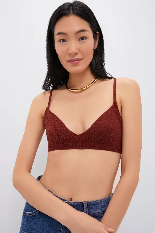 Huge Savings On Parisian Styles Chestnut Sweater Bra Top