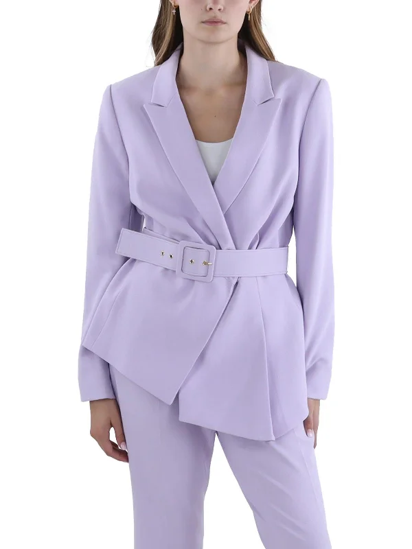 Special Offers, Don't Miss Womens Pleated Polyester One-Button Blazer