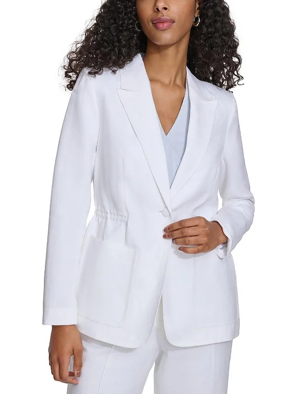 Discover Now Womens Linen Suit Separate One-Button Blazer