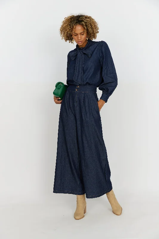 Versatile Wardrobe Essentials SALE - Altha Wide Leg Denim Pants