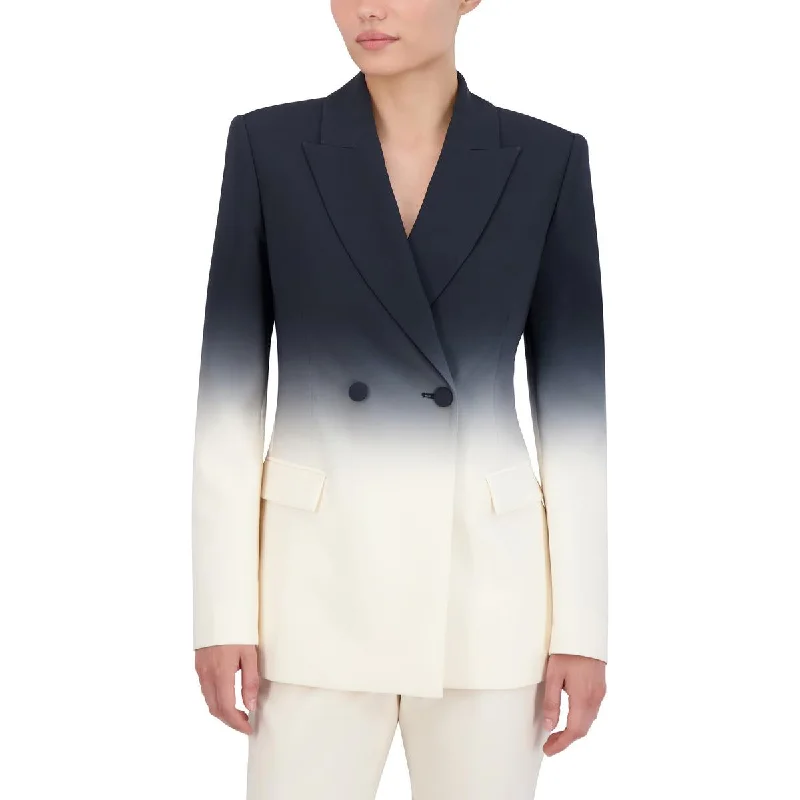 Boho - Chic Festival - Ready Style Womens Ombre Dressy Double-Breasted Blazer
