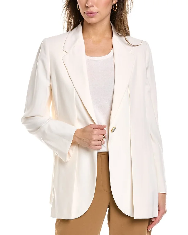 Last Chance Sale Ferragamo Single Button Silk Blazer