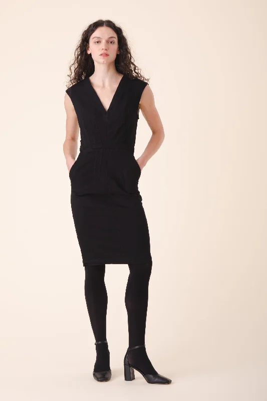 Women's Clothes For Work Bourbon Street Dress in Black