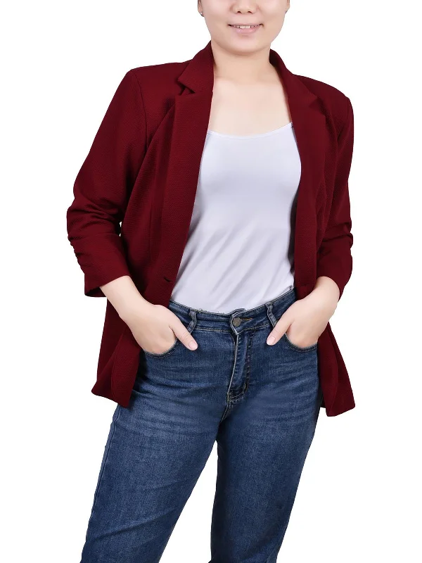 Brand Name Clothing Discount Extravaganza Petites Womens Office Business One-Button Blazer