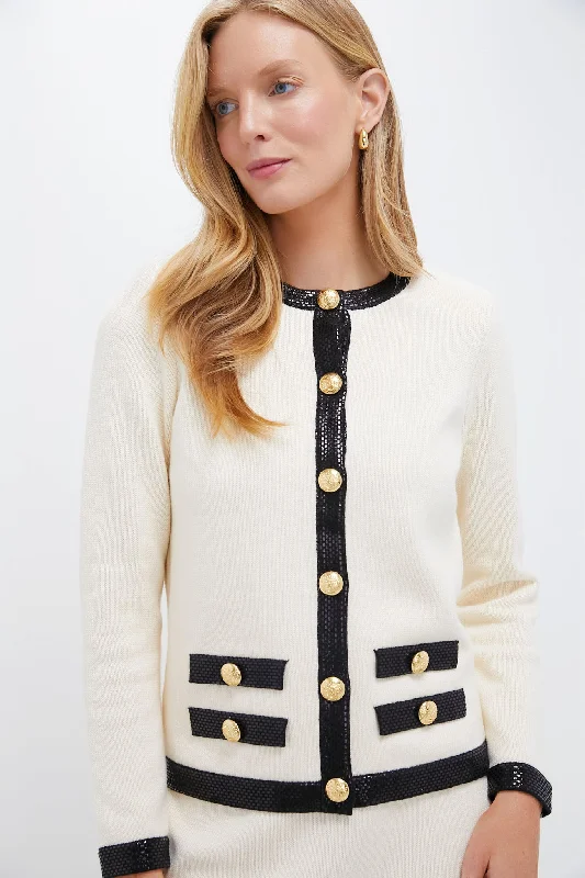 Wardrobe Refresh Cream and Black Stefi Sweater