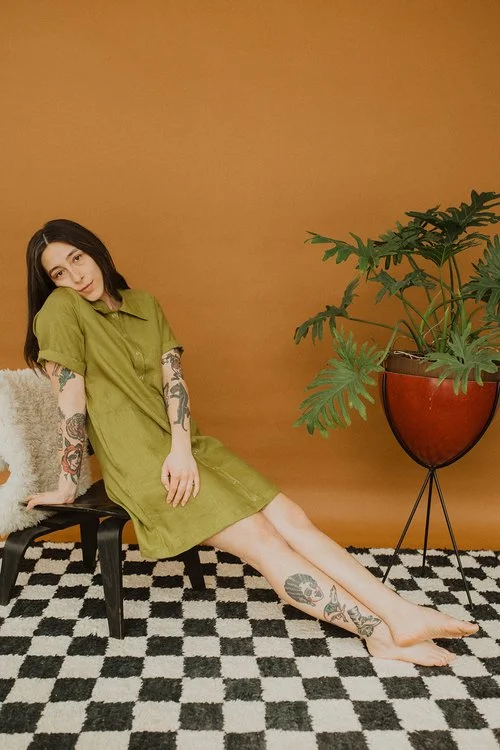 Elegant Attire For The Modern Lady Revolution Dress in Avocado