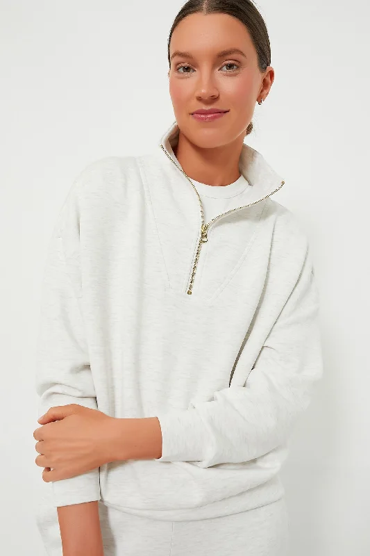 Budget Friendly Ivory Marl Hawley Half Zip