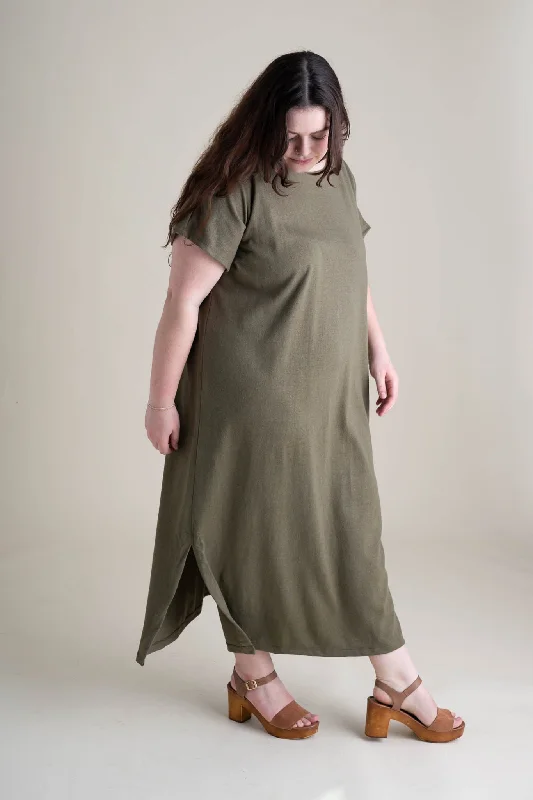 Find Your Unique Flair Cairo Dress in Moss