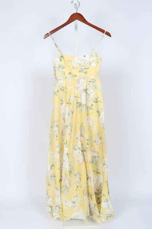 End Of Season Sale Acacia Bandeau Midi Dress - Yellow Floral