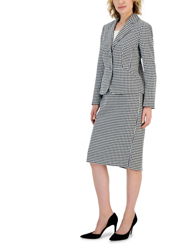 Daily Deals Womens Houndstooth Professional Two-Button Suit