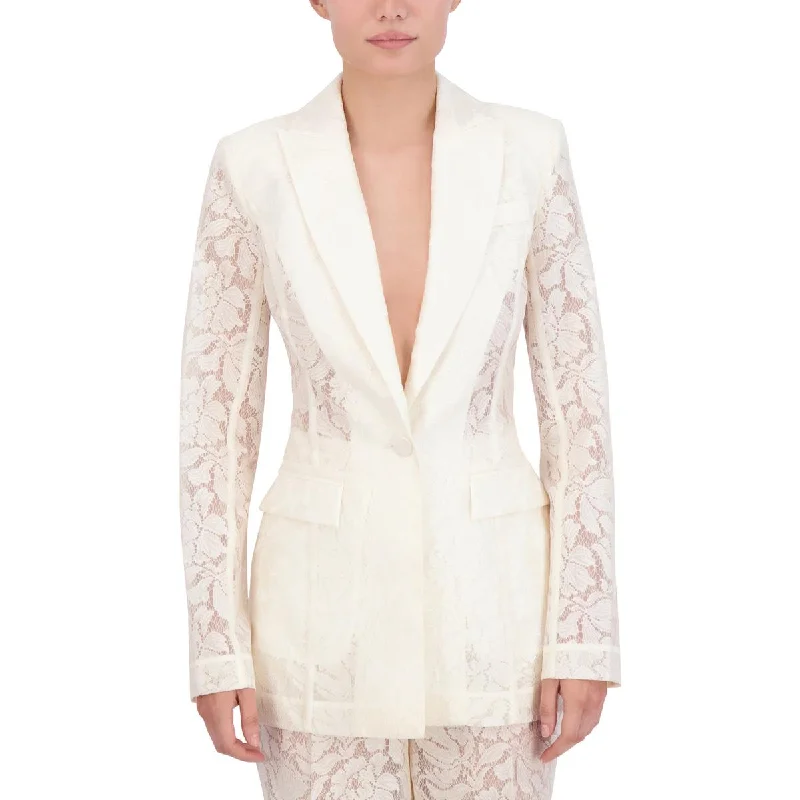 Limited Time Offers Womens Lace Dressy One-Button Blazer