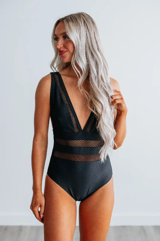 Today Only Last Splash One Piece Swimsuit - Black