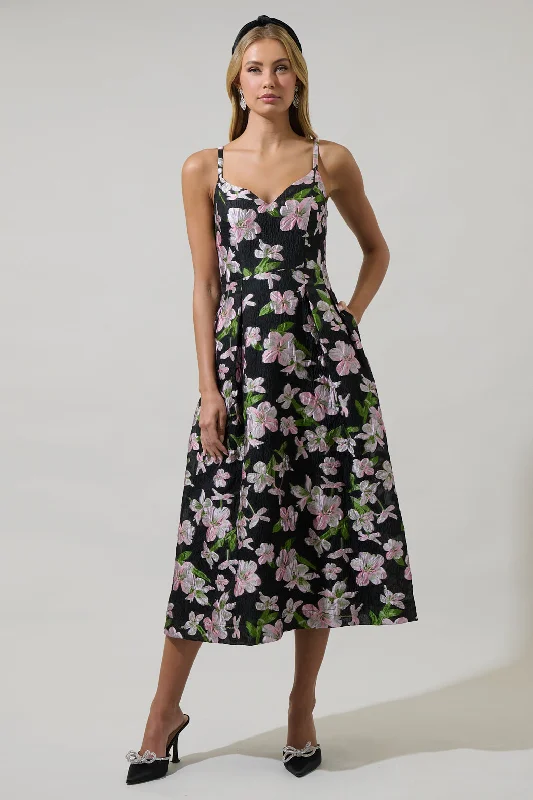 Seasonal Style Discounts Elsinore Floral Pleated Midi Dress